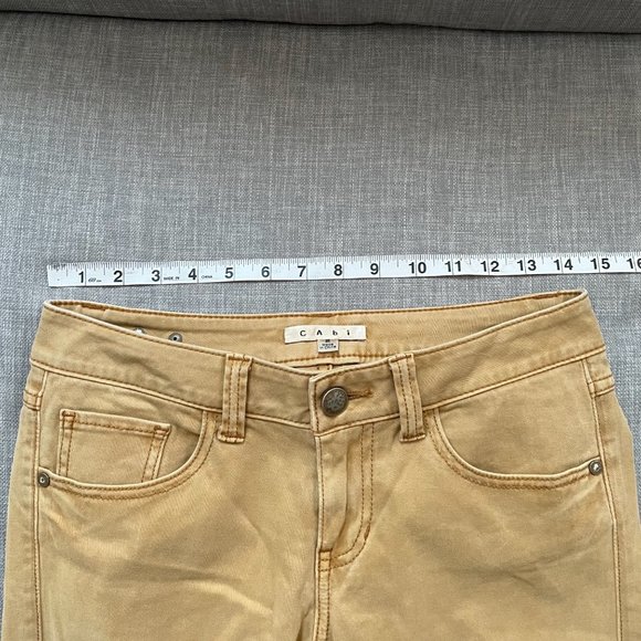 CAbi Ruby Gold Skinny Jeans Women's Size 2 Stretch Casual - Picture 7 of 9